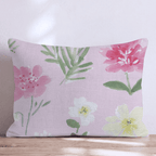 Cherry Ditsy Pink Throw Pillow - Hillcroft Home