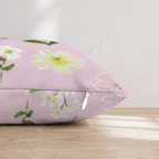 Cherry Ditsy Pink Throw Pillow - Hillcroft Home
