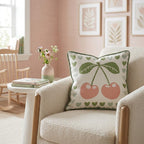 Cherry Red Throw Pillow - Hillcroft Home