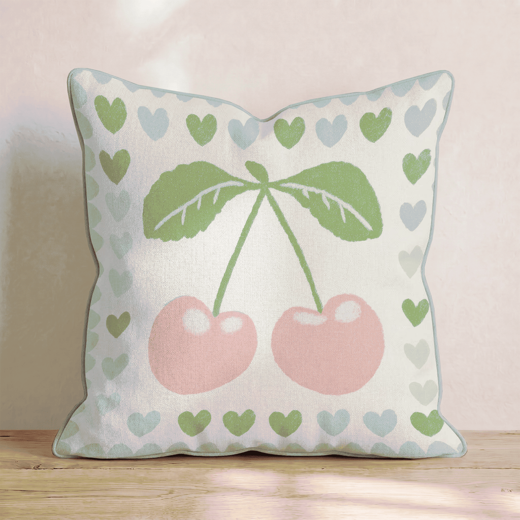 Cherry Red Throw Pillow - Hillcroft Home