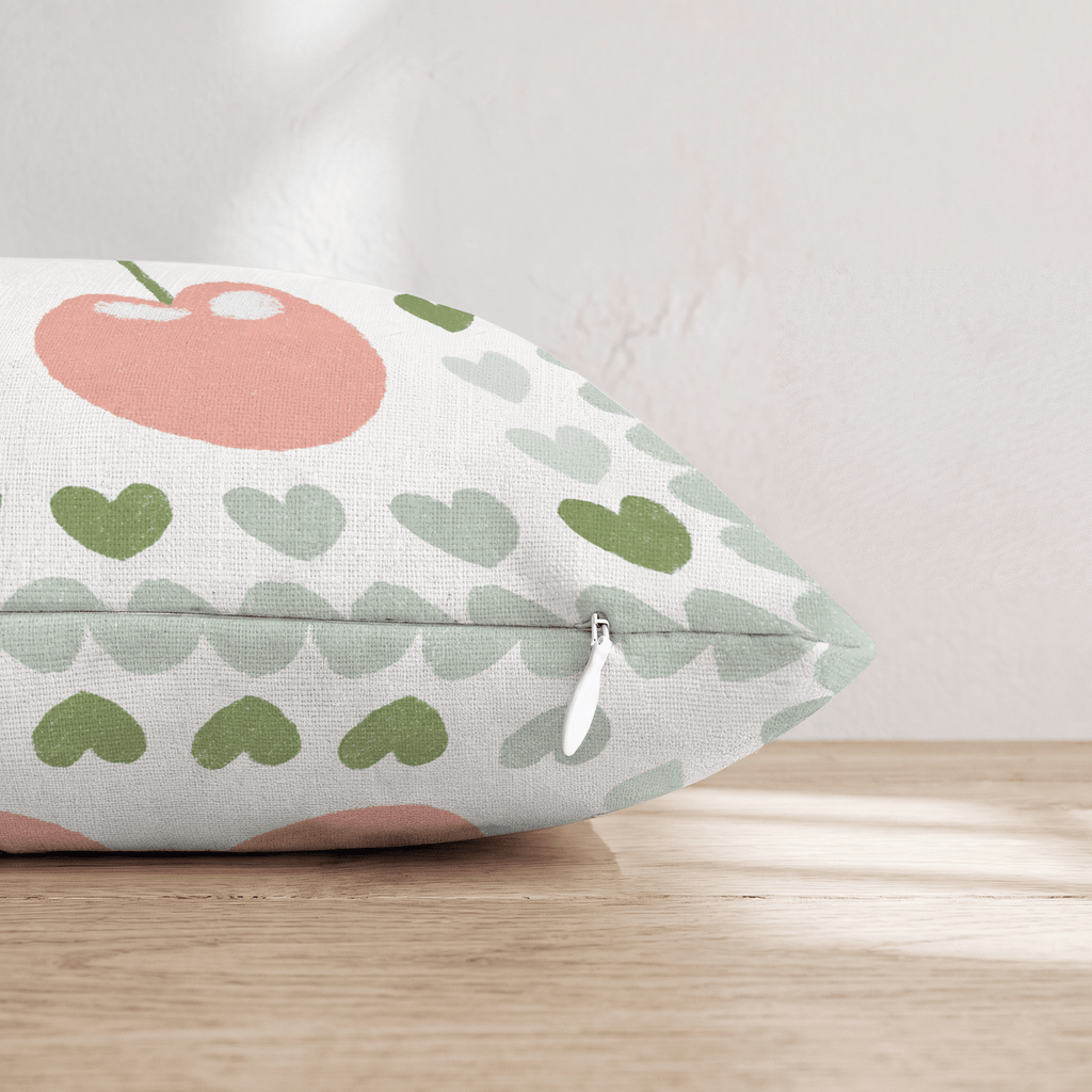 Cherry Red Throw Pillow - Hillcroft Home