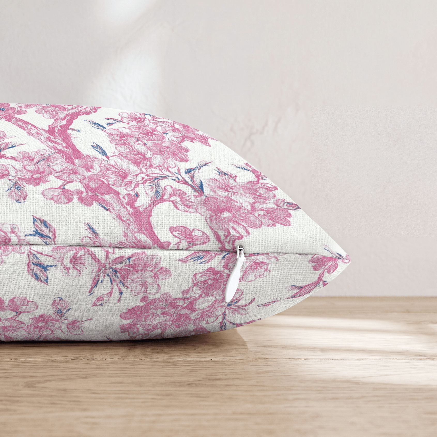 Cherry Tree Chinoiserie Throw Pillow - Hillcroft Home