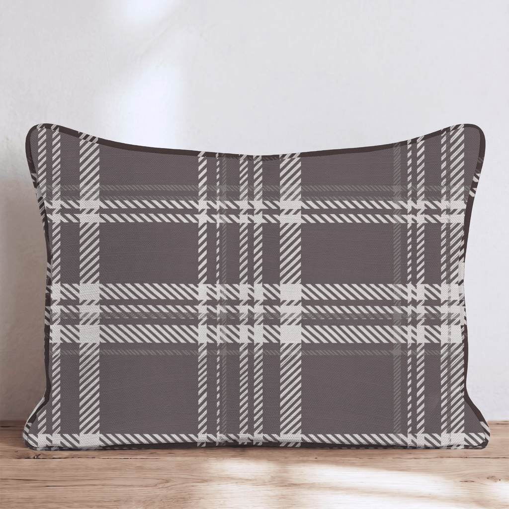 Chesnut Plaid Throw Pillow throw pillow - Hillcroft Home