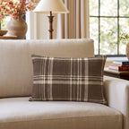 Chesnut Plaid Throw Pillow throw pillow - Hillcroft Home