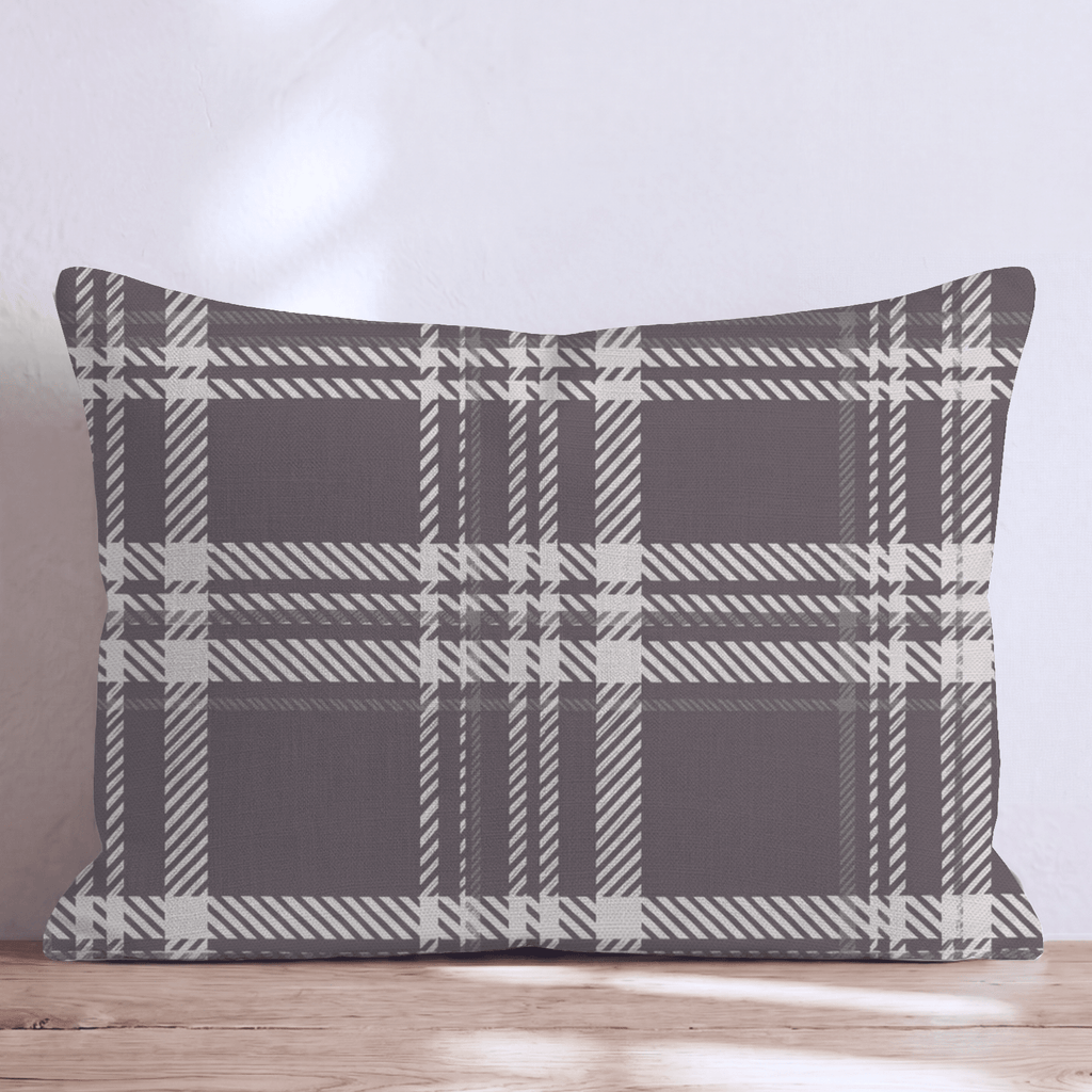 Chesnut Plaid Throw Pillow throw pillow - Hillcroft Home