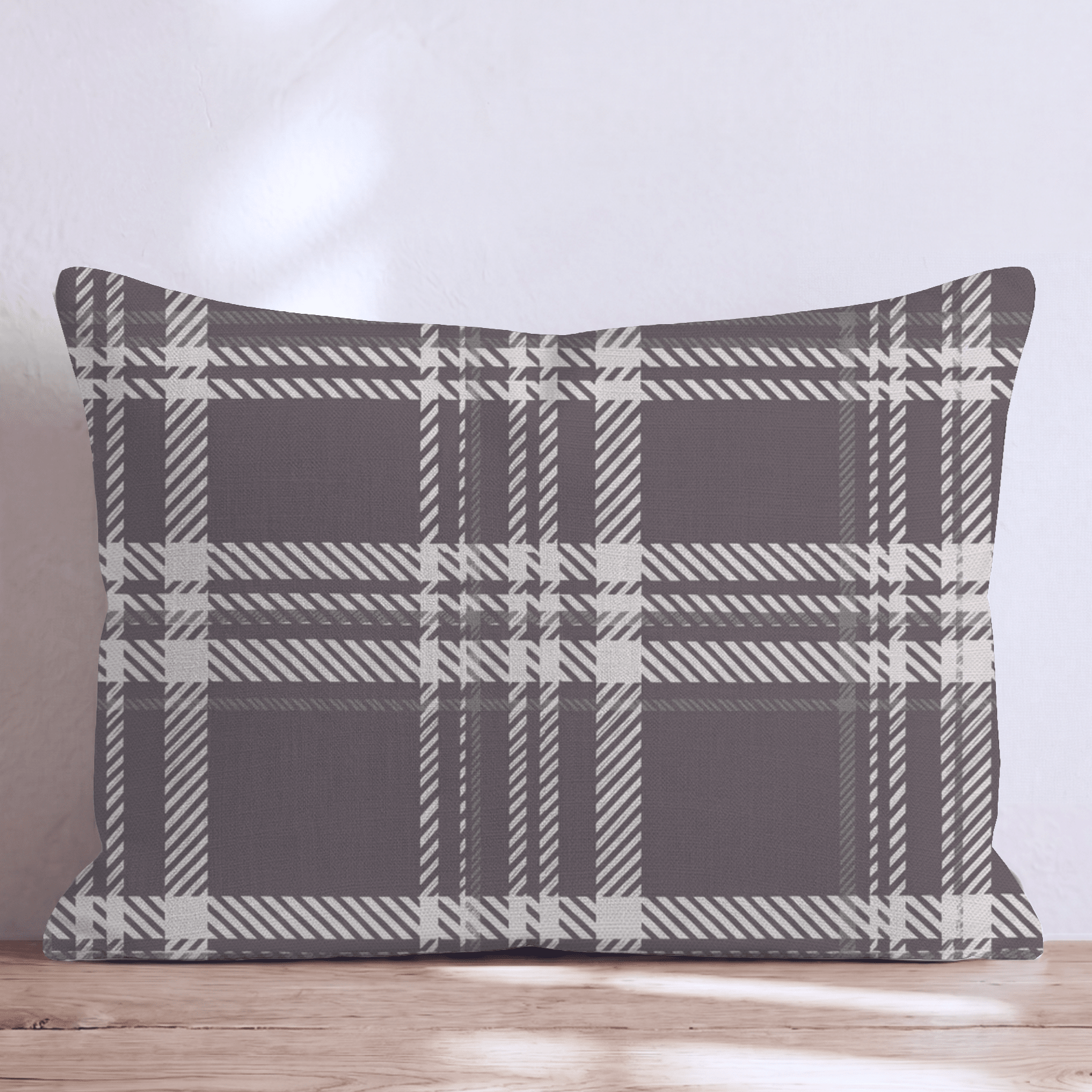 Chesnut Plaid Throw Pillow throw pillow - Hillcroft Home