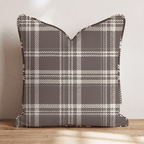 Chesnut Plaid Throw Pillow throw pillow - Hillcroft Home
