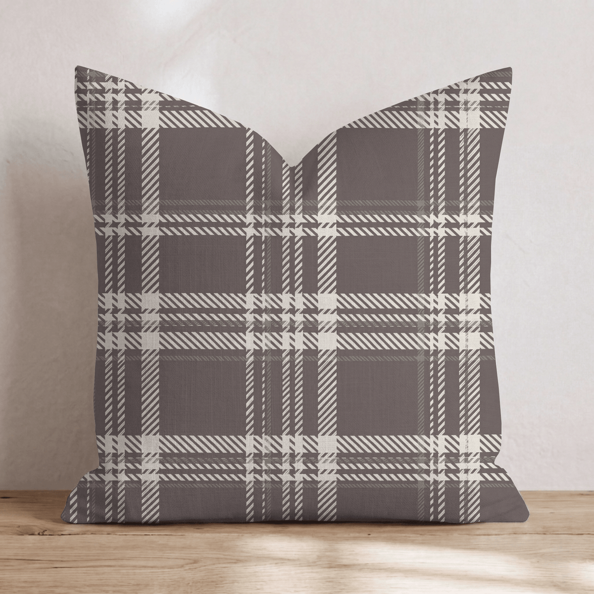 Chesnut Plaid Throw Pillow throw pillow - Hillcroft Home