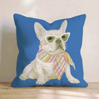Chic Frenchie Throw Pillow - Hillcroft Home