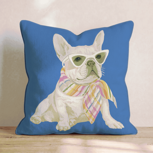 Chic Frenchie Throw Pillow - Hillcroft Home