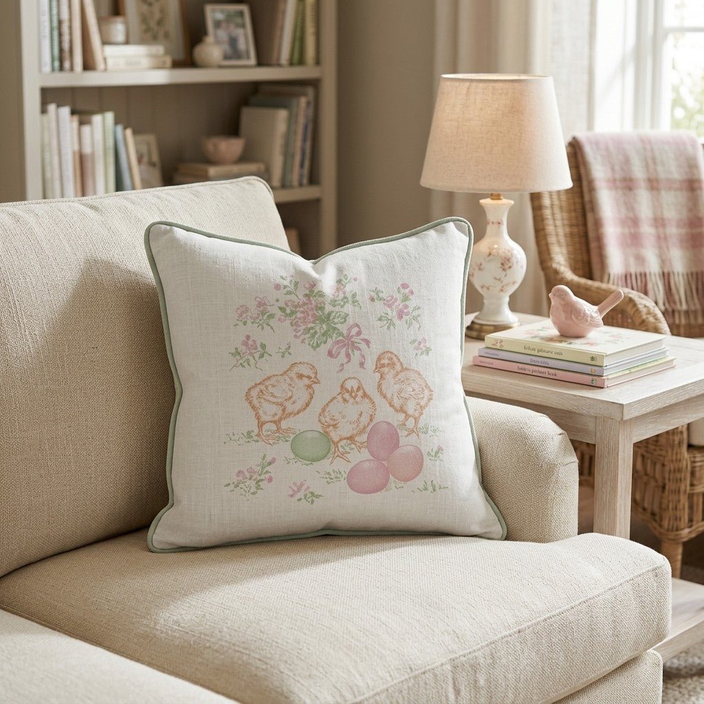 Chick Trio Throw Pillow - Hillcroft Home