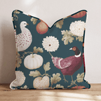 Chickens In The Pumpkin Patch Throw Pillow - Hillcroft Home