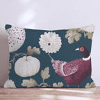 Chickens In The Pumpkin Patch Throw Pillow - Hillcroft Home