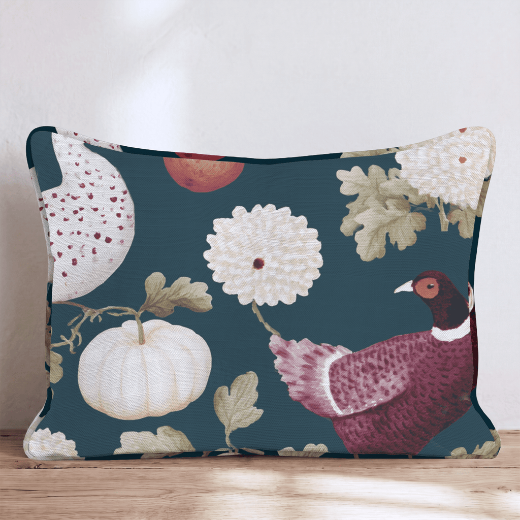 Chickens In The Pumpkin Patch Throw Pillow - Hillcroft Home