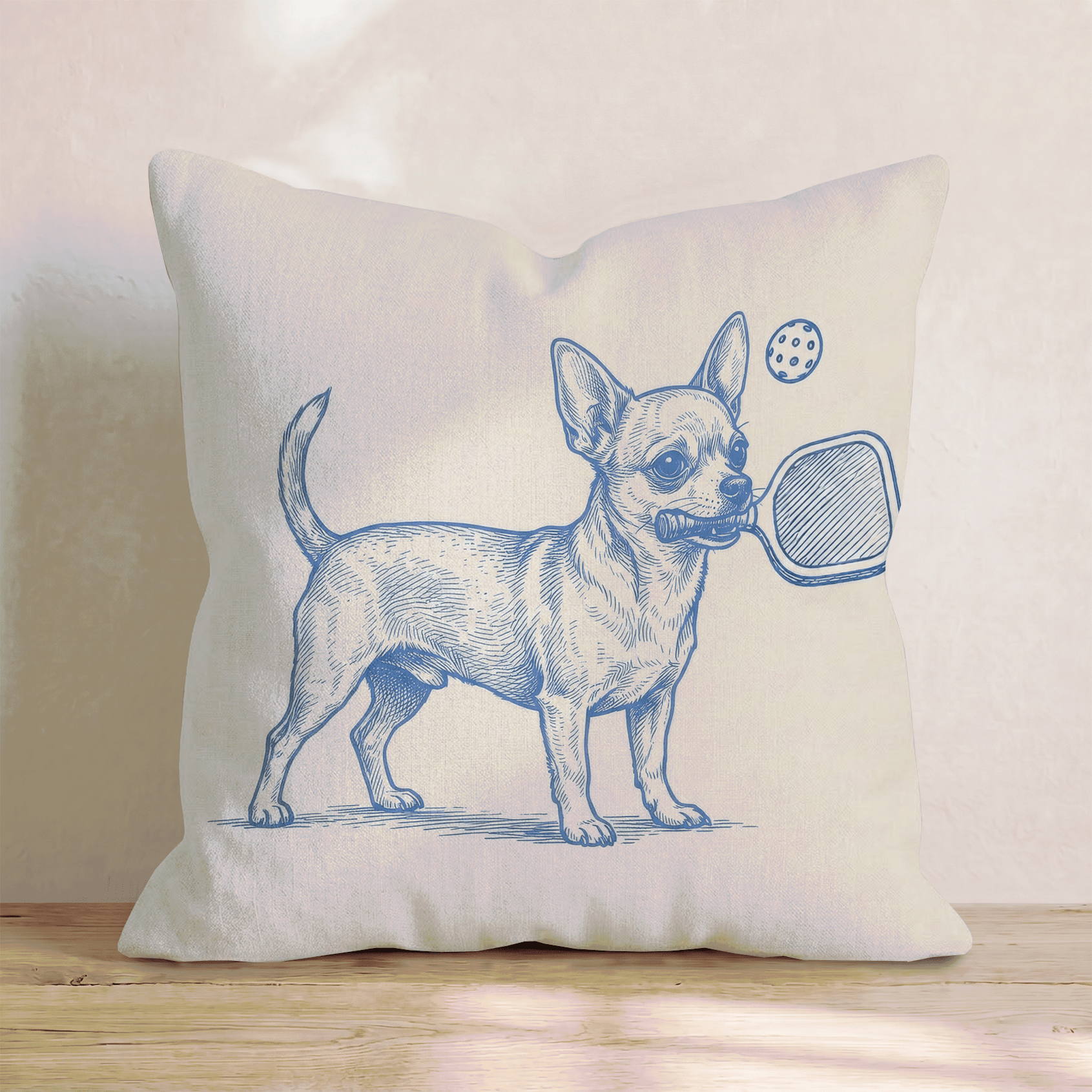 Chihuahua Pickleball Throw Pillow - Hillcroft Home
