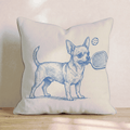 Chihuahua Pickleball Throw Pillow - Hillcroft Home