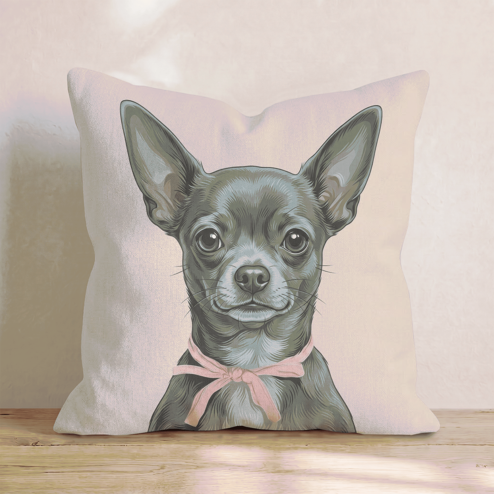 Chihuahua Portrait Throw Pillow - Hillcroft Home