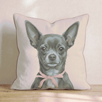 Chihuahua Portrait Throw Pillow - Hillcroft Home