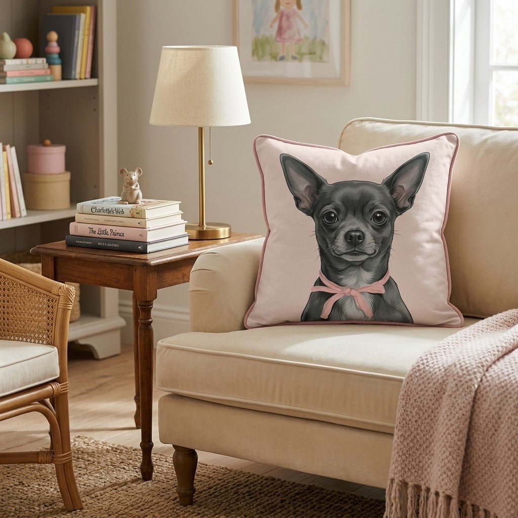 Chihuahua Portrait Throw Pillow - Hillcroft Home