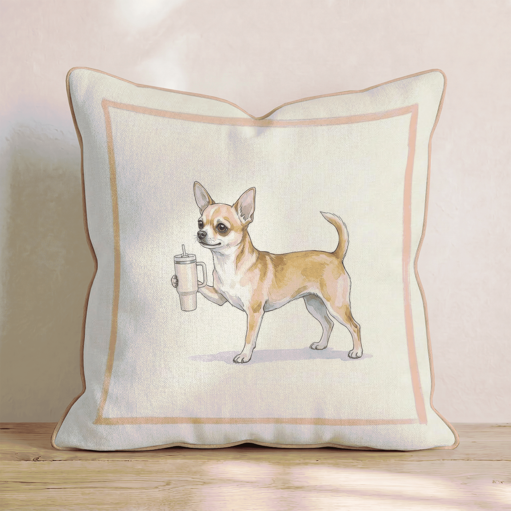 Chihuahua Tumbler Throw Pillow - Hillcroft Home