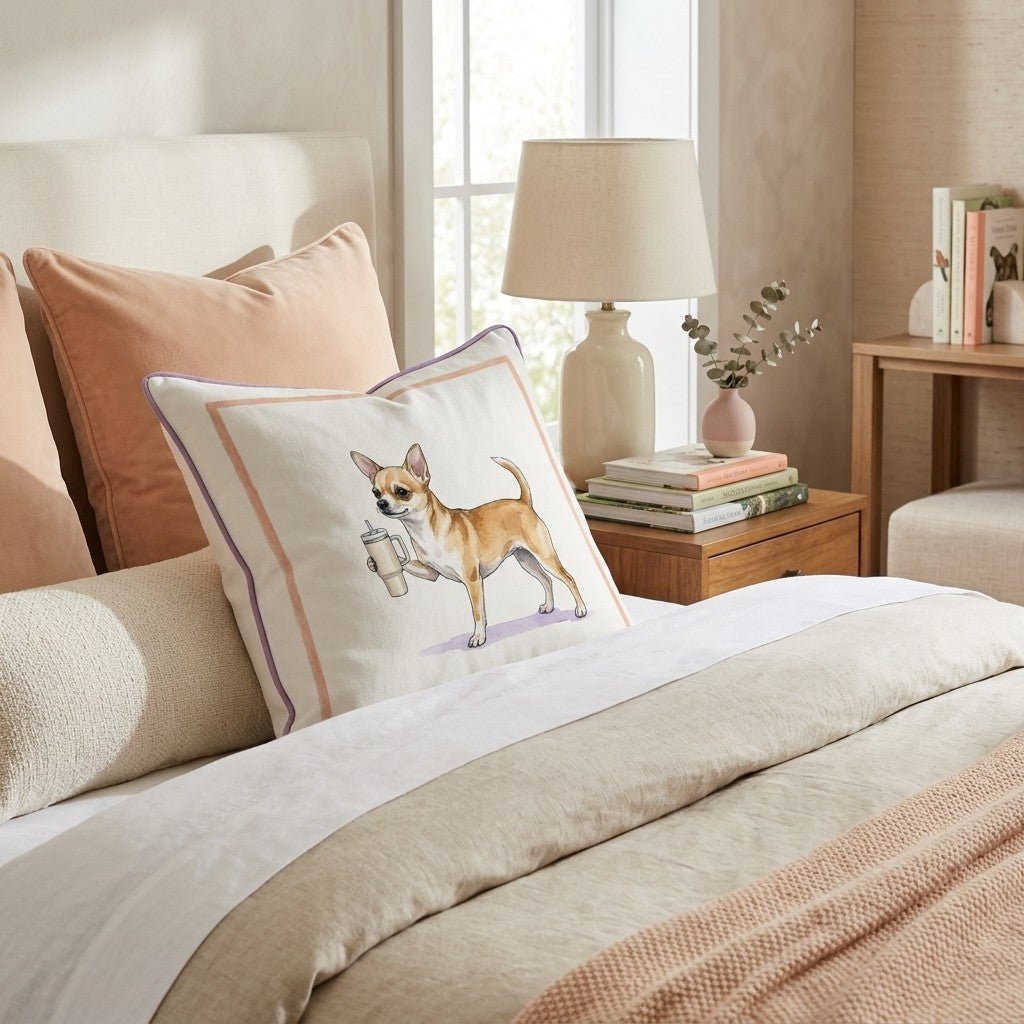Chihuahua Tumbler Throw Pillow - Hillcroft Home