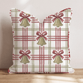 Chime Plaid Garnet Throw Pillow throw pillow - Hillcroft Home