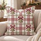 Chime Plaid Garnet Throw Pillow throw pillow - Hillcroft Home