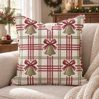 Chime Plaid Garnet Throw Pillow throw pillow - Hillcroft Home