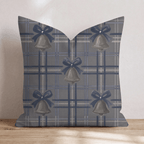 Chime Plaid Navy Throw Pillow throw pillow - Hillcroft Home