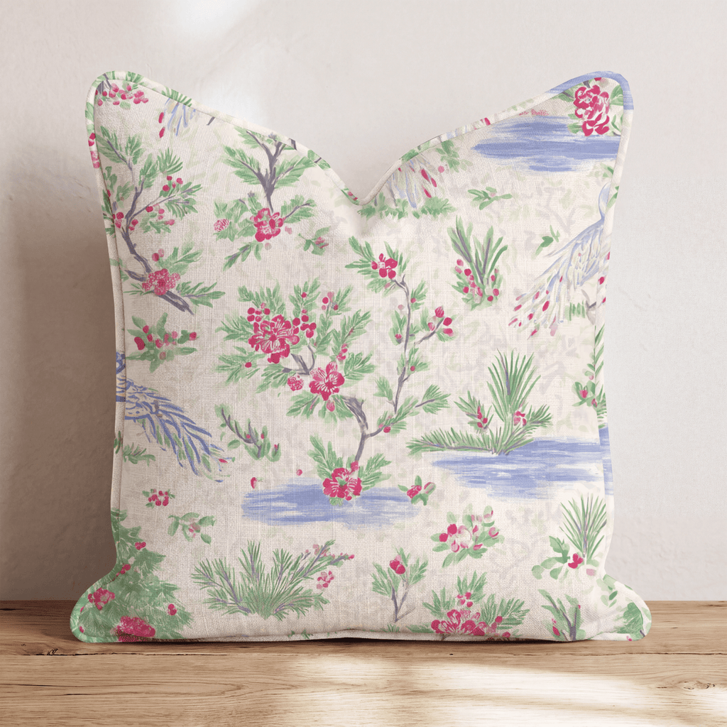 Chinoiserie Crush Throw Pillow - Hillcroft Home