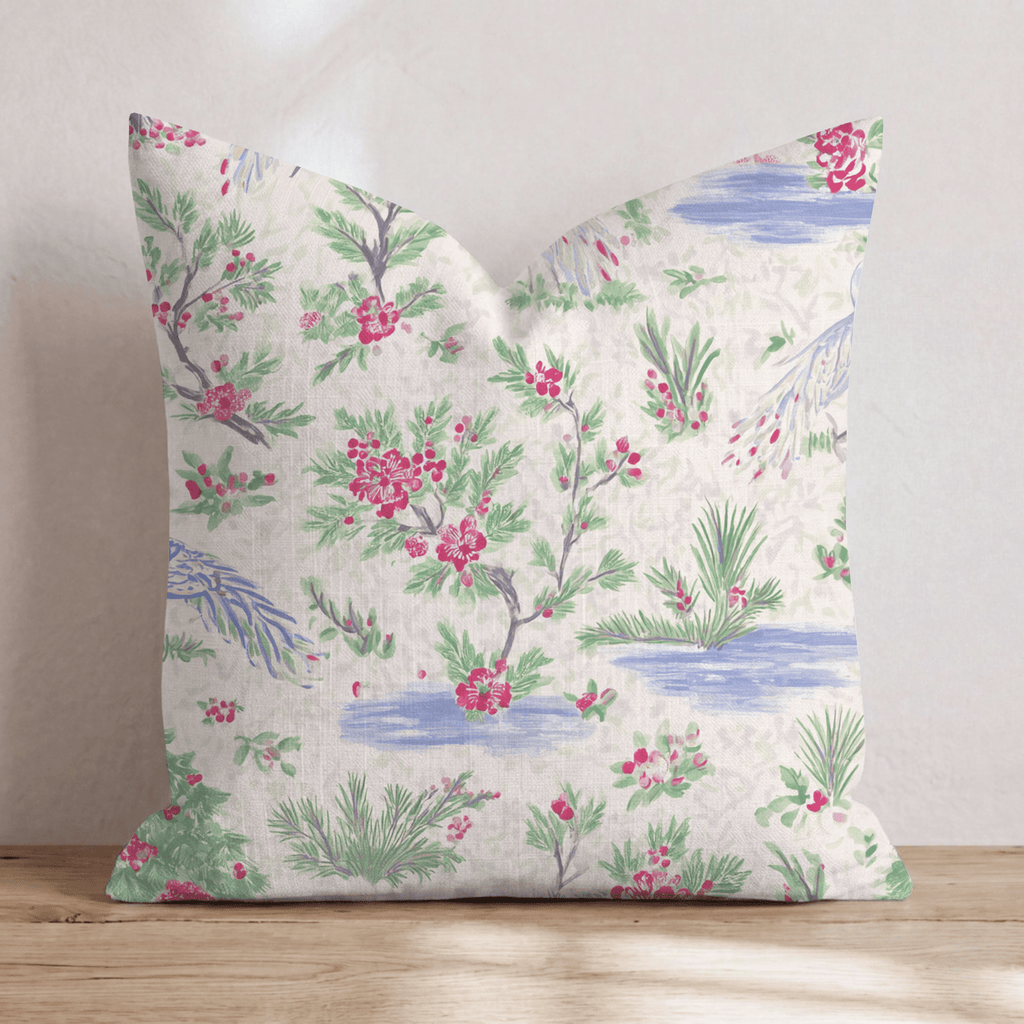 Chinoiserie Crush Throw Pillow - Hillcroft Home