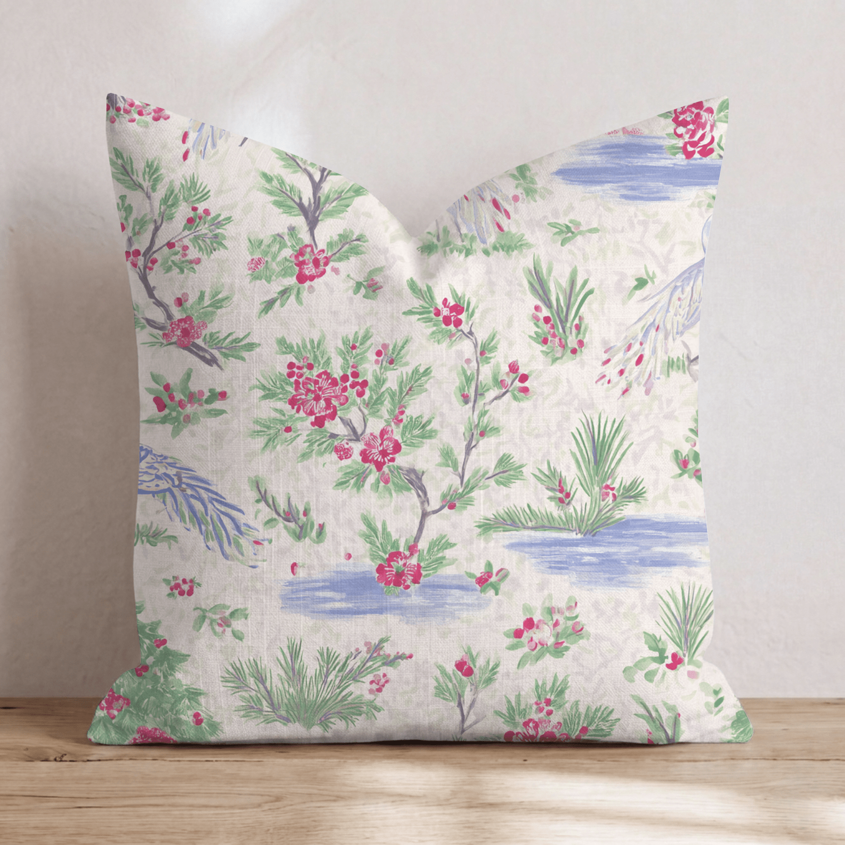 Chinoiserie Crush Throw Pillow - Hillcroft Home
