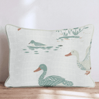 Chinoiserie Duck Pond Throw Pillow - Hillcroft Home