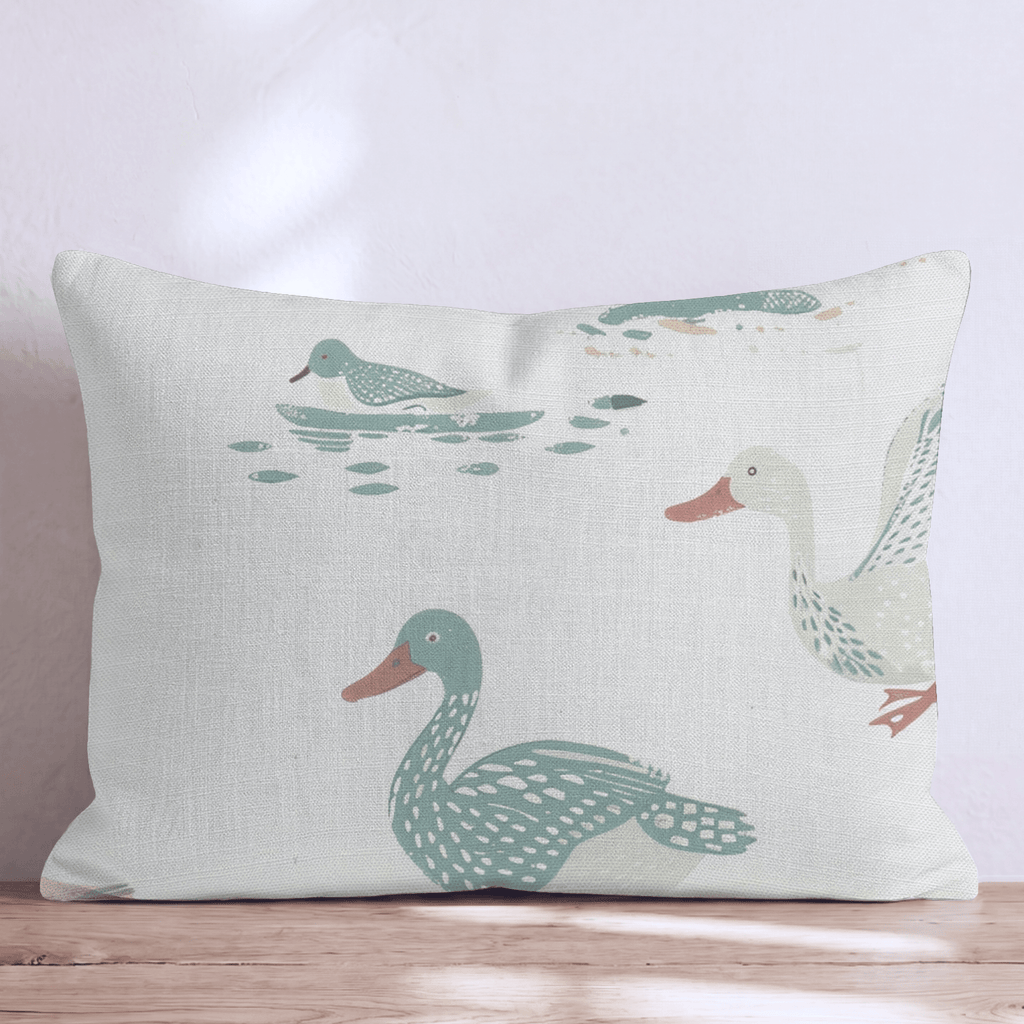 Chinoiserie Duck Pond Throw Pillow - Hillcroft Home