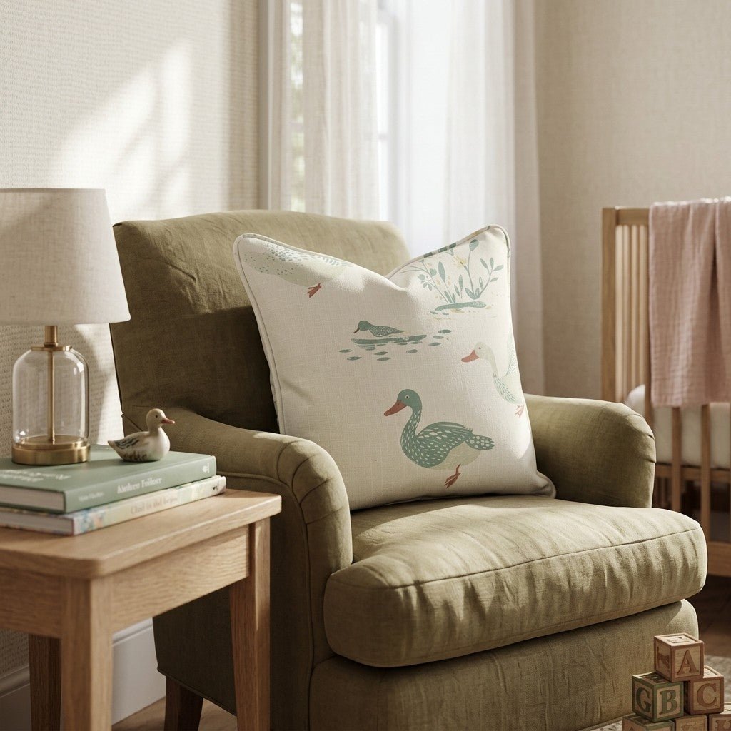 Chinoiserie Duck Pond Throw Pillow - Hillcroft Home