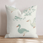 Chinoiserie Duck Pond Throw Pillow - Hillcroft Home