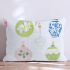 Chinoiserie Ornament Mix Throw Pillow - Hillcroft Home