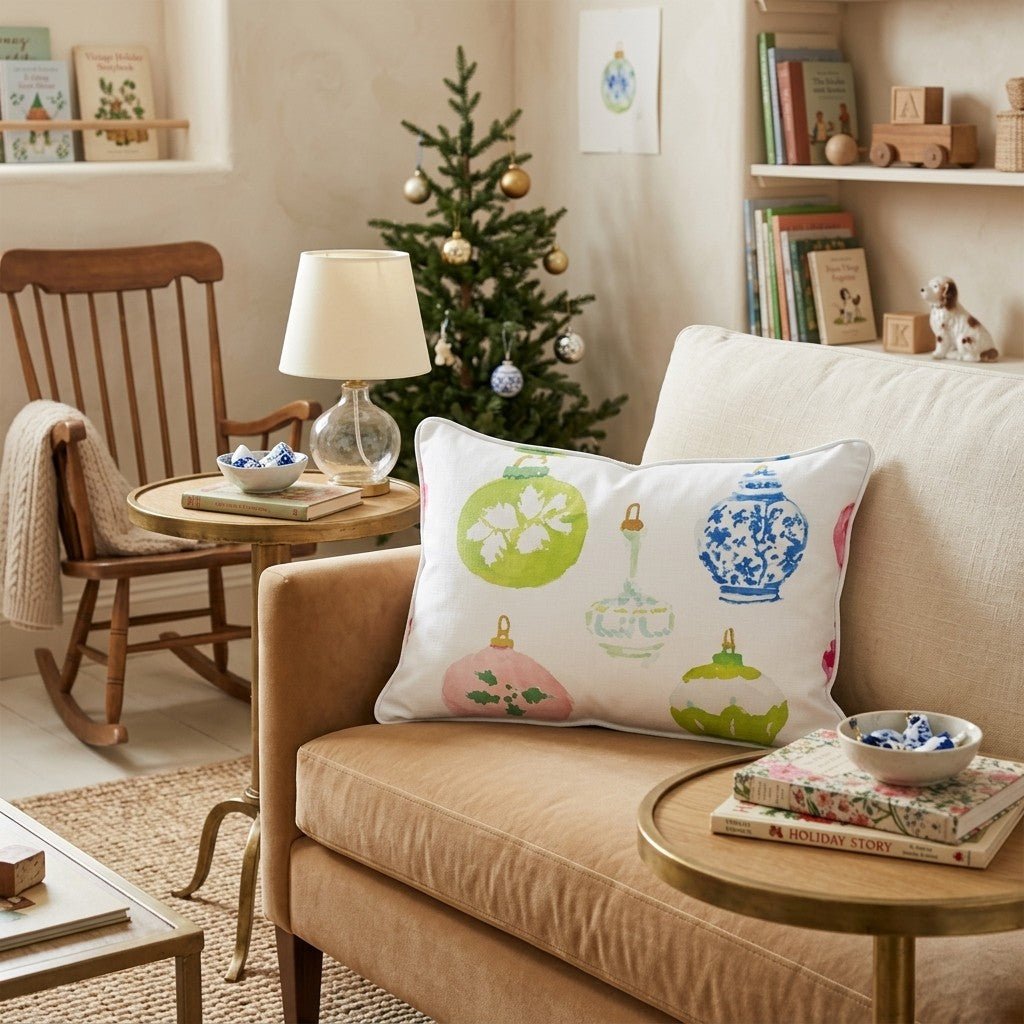 Chinoiserie Ornament Mix Throw Pillow - Hillcroft Home