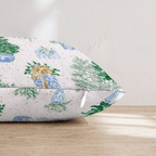 Chinoiserie Pastel Christmas Throw Pillow - Hillcroft Home