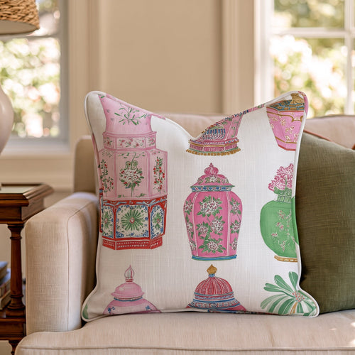 Chinoiserie Pots and Vases Throw Pillow throw pillow - Hillcroft Home