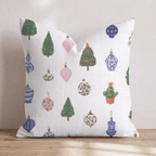 Chinoiserie Tree and Ornament Throw Pillow - Hillcroft Home