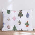 Chinoiserie Tree and Ornament Throw Pillow - Hillcroft Home