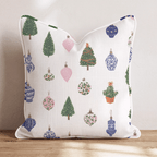 Chinoiserie Tree and Ornament Throw Pillow - Hillcroft Home