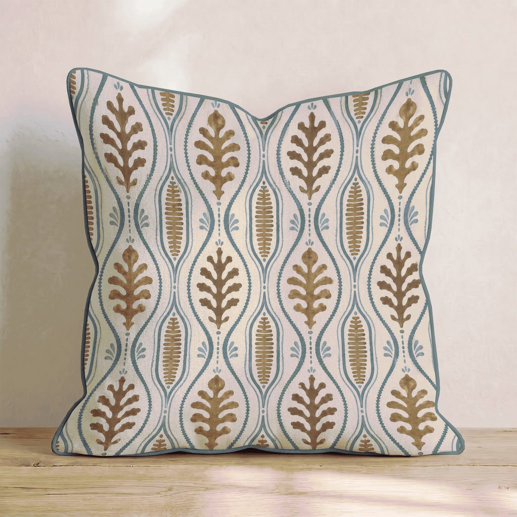 Chocolate Botanica Throw Pillow throw pillow - Hillcroft Home