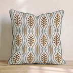Chocolate Botanica Throw Pillow throw pillow - Hillcroft Home
