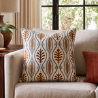 Chocolate Botanica Throw Pillow throw pillow - Hillcroft Home
