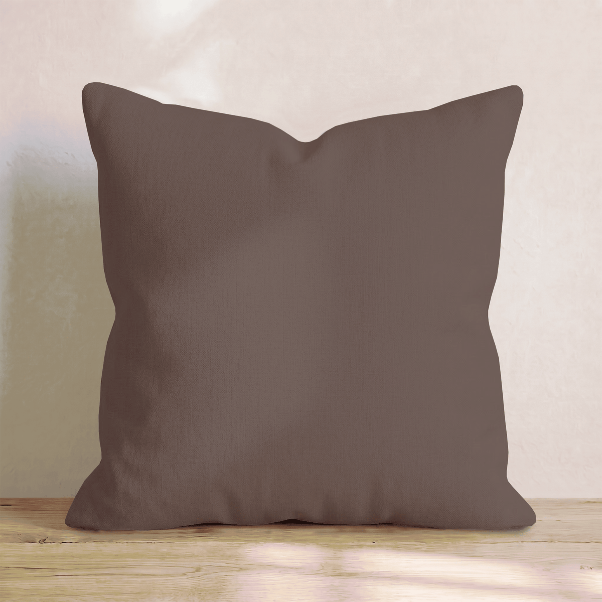 Chocolate Brown Solid Throw Pillow throw pillow - Hillcroft Home