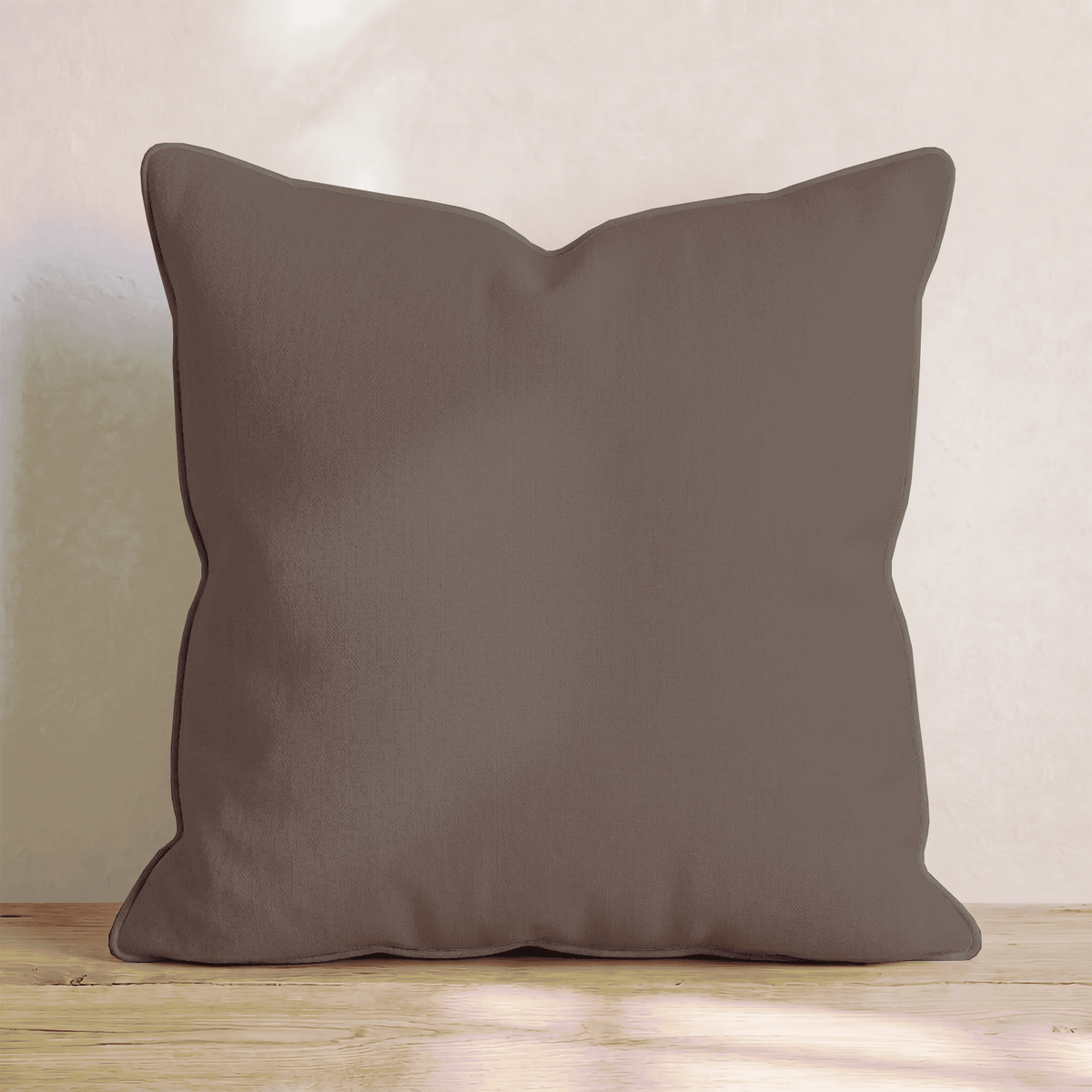 Chocolate Brown Solid Throw Pillow throw pillow - Hillcroft Home