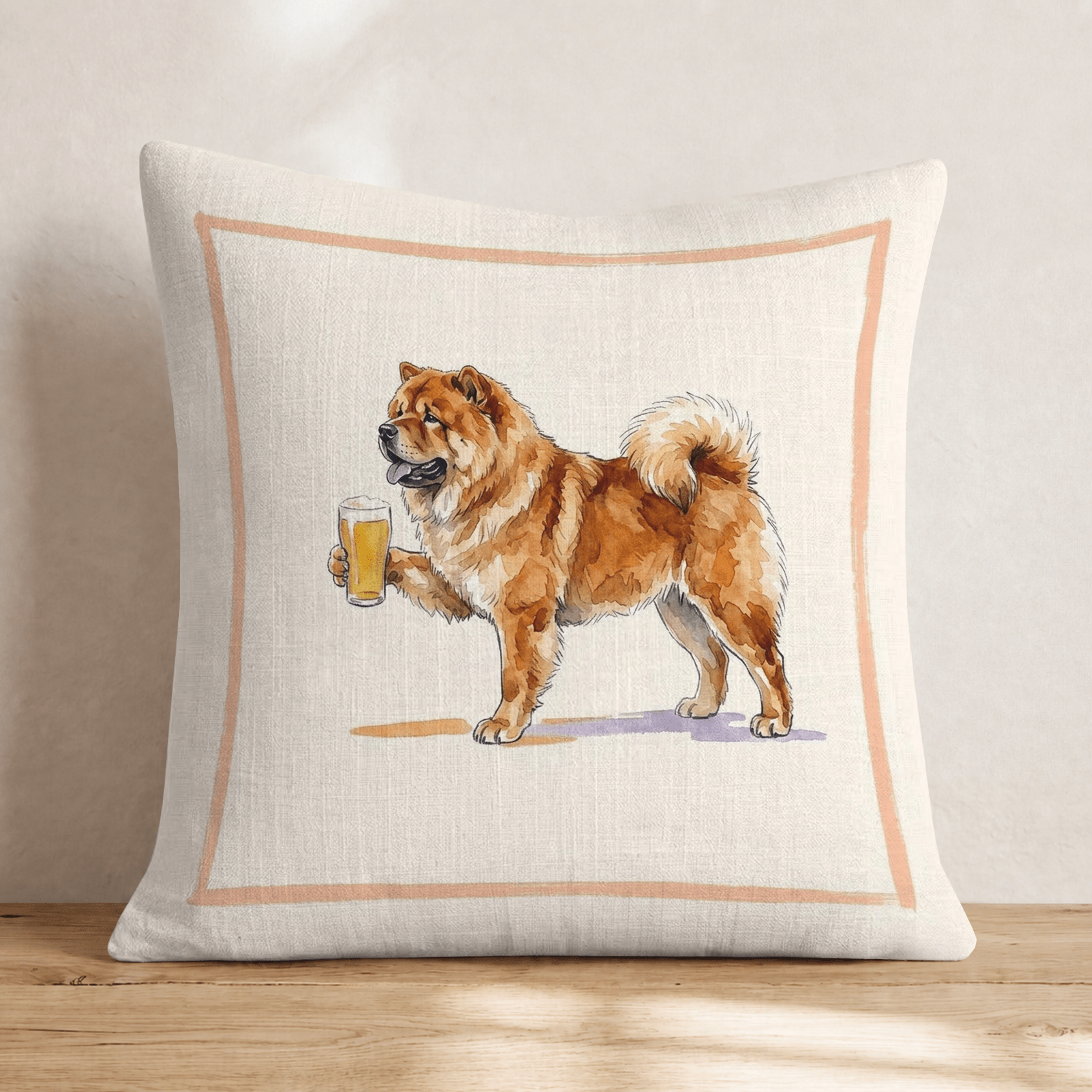 Chow Chow Lager Throw Pillow - Hillcroft Home