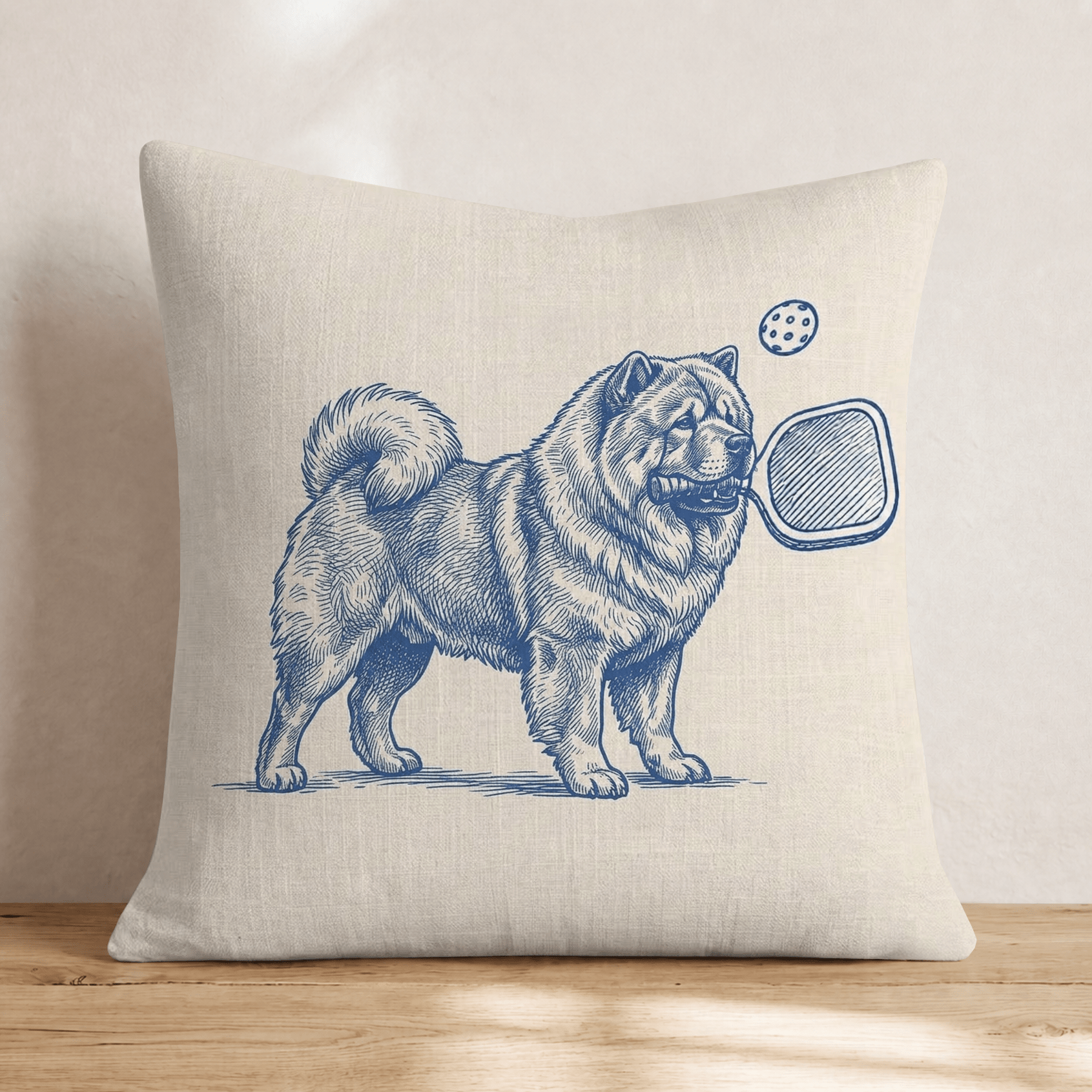 Chow Chow Pickleball Throw Pillow - Hillcroft Home
